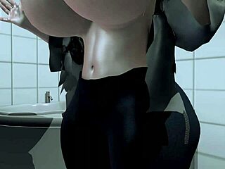 explosive brunette belly inflation action takes over with wild curves!