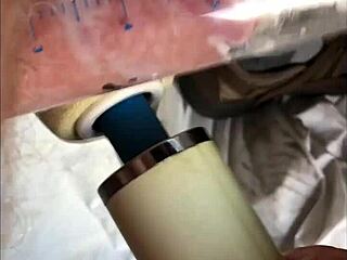 oh wow how does that vibrator make your soft cock cum so fast