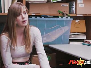 insatiable petite brunette teen with long hair takes deepthroat face fucking in office police reality 😏 then bends over for doggystyle pounding 🔥