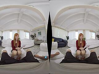 whoa check out milfvr where horny redhead lauren phillips gets blackmailed into wild pov hardcore with her hairy pussy