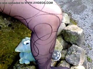 Best Of Hot-Pussy66 In Black Pantyhose Fetish Outdoors