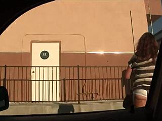 I spotted this gloryhole in the bathroom with a huge cock poking out.