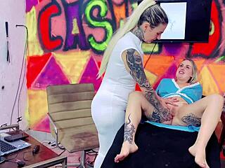 Patricinha Goes To Tattoo Studio For Pussy Ink But Ends Up In Wild Blowbang With Gaping And Licking