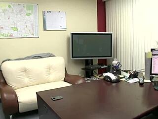 tiffany tyler gets banged hard by big cock on the office desk in passionate group sex