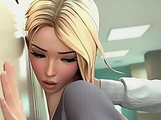 gwen stacys wild gym session - she got creampied by her trainer 3d realistic animation