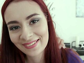 Redheaded Wife Scyley Jam Enjoys Creampie While Husband Watches