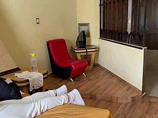 back pain massage turns into intense homemade session with naked mexican