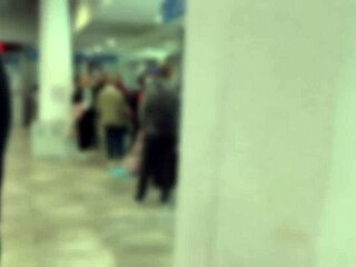 brunette teen with pigtails gives public handjob to huge cock in airplane leading to quick cumshot pov