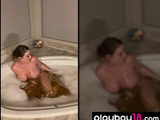 Passionate Busty Brunette Milf Sophie Dee Undressing For Bath Masturbation Tease