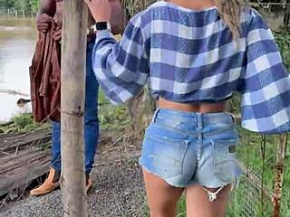 Hey, check out this hot homemade BBC action with a married boss hotwife getting fucked on the farm! 🔥🍆