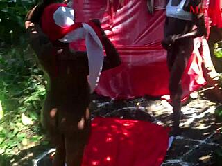 curvy brunette demands intense hardcore fucking from friend after sacay outdoors