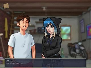 summertime saga unfolds with petite teen exploring small tits in episode 111 adventure