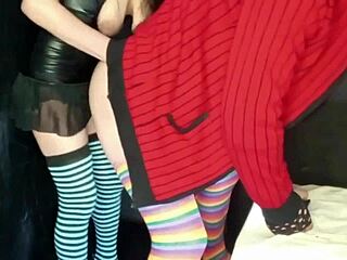 brunette milf lola pegs with strap on