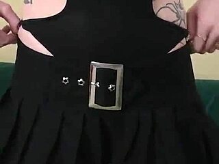 Watch Kit Summers rock that little black bodysuit and gothic miniskirt in part 3!