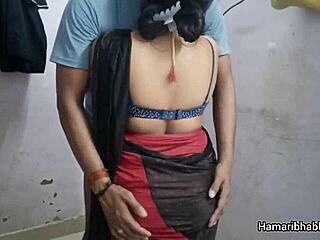 Why not enjoy this hot Indian desi bhabhi in saree getting wild?