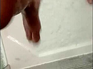 Showering My Muscular Bodybuilder DICK With Blonde Hair And Blue Eyes In Bath