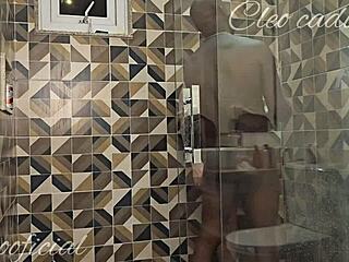 uh, my muscular friend followed me to the bathroom for some big cock fetish action with this sexy latina pornstar cleo cadillac.