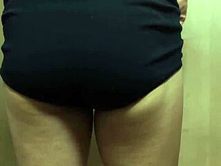 chiso moso update features asian maid with big ass in ponytail. she teases with buttplug and pierced nipples subtly.