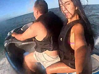 Intense Brazilian Teen's First Time Big Ass Adventure on Guarujá Beach Jet Ski