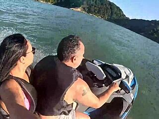 Intense Brazilian Teen's First Time Big Ass Adventure on Guarujá Beach Jet Ski