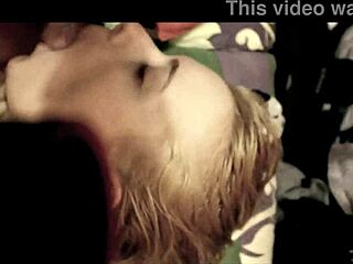 Blonde teen babe craves intense doggystyle pounding while sucking huge monster cock eagerly