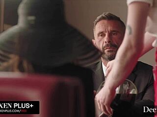 Bold Submissive Beauty Chanel Camryn Worships Dom's Cock. Intense Restaurant Encounter With Deepthroat And Anal.