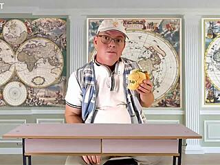 Teacher Everlain Teases Student Torcelini With Lingerie Striptease And Dirty Talk In Intense Interview