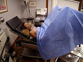 Curly Blonde Latina Kalani Luana In Latex Gloves Gets Gaping Pussy Ride And Humiliating Slaps