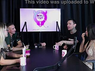 Brazilian Blonde Teen in See-Through Lingerie Joins Swingers Group for Sexy Compilation Action!