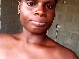 Amateur masturbates with wet trimmed pussy in the compound