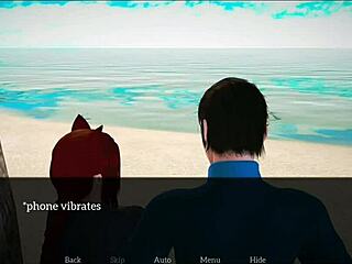 brunette milf teases with big tits in erotic homemade game