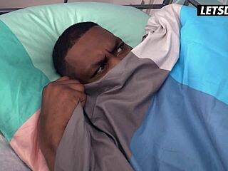 Cute Blonde Casey A Rides Roommate's Big Black Cock in Dorm Creampie