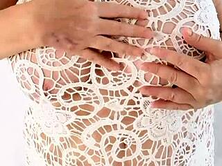 Granny Mariaold enjoys masked masturbation session