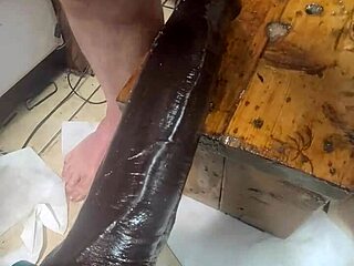 I pushed huge Hankeys toys deep, even three at once by the end for intense solo pleasure