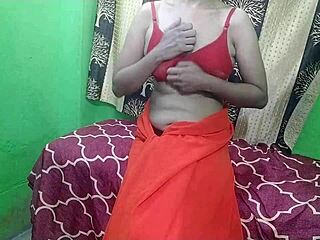 Indian Bhabhi Experiences First Time Rough Threesome With Deepthroat And Cum In Mouth