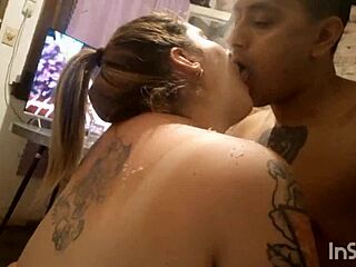 Blonde goddess gives deepthroat blowjob before riding cock for intense deep anal penetration with creampie