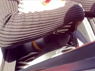 Italian Big Tits Milf Artemisia Love Smoking And Flashing Her Big Nipples While Driving In Florida