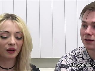 i got so lucky fucking two hot blondes during office therapy session