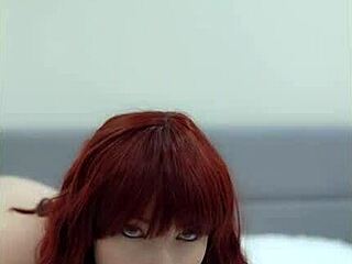 goth babe vanerose dances and teases with her dildo to music