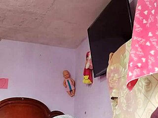 Rich cumshot alone in hot milf's room sniffing panties and worshiping ass