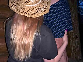 Pregnant milf enjoys sex at the barn