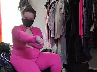 Hey, do you like how this stretchy pink bodysuit fits on me while I try it on?