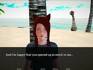 brunette milf teases with big tits in erotic homemade game