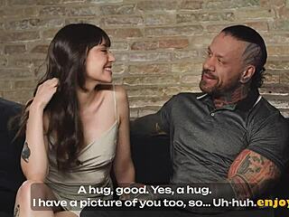 hey, check out this brunette with shaved pussy and tattooed boyfriend giving epic blowjob and rimjob in hd