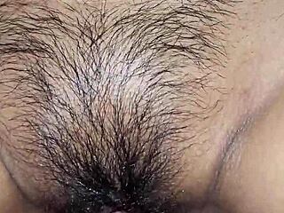 the latina amateur couple explored her creamy dripping pussy with a vibrator in wet doggystyle action using toys on her tight juicy ass