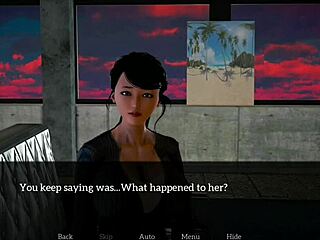 brunette milf teases with big tits in erotic homemade game