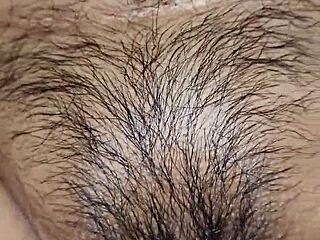 the latina amateur couple explored her creamy dripping pussy with a vibrator in wet doggystyle action using toys on her tight juicy ass