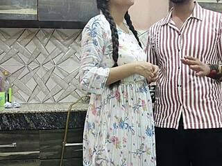 Desi jija sali enjoy romantic kitchen sex with dirty hindi talk, hardcore doggystyle, and dripping pussy action