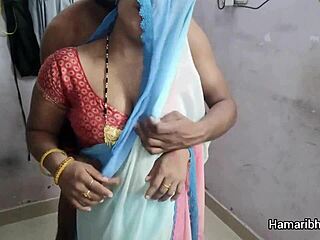 indian desi hot curvy wife sex in saree homemade amateur fucking with husband