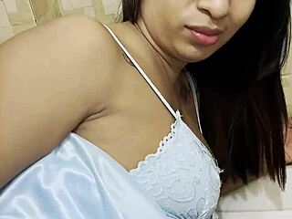 Shy Colombian maid Leyne Rodriguez teases her boss with wet pussy blowjob before tight doggystyle fucking and cum